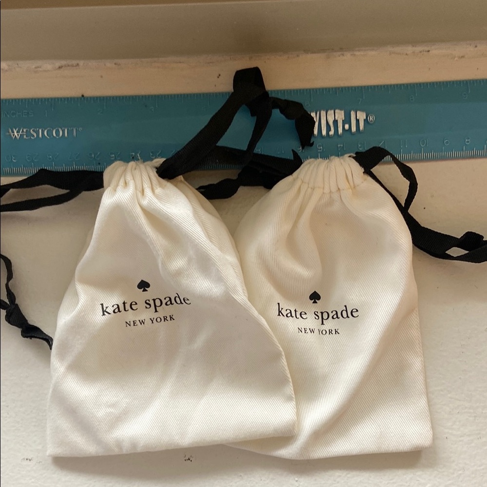 Kate Spade White Drawstring Pouches